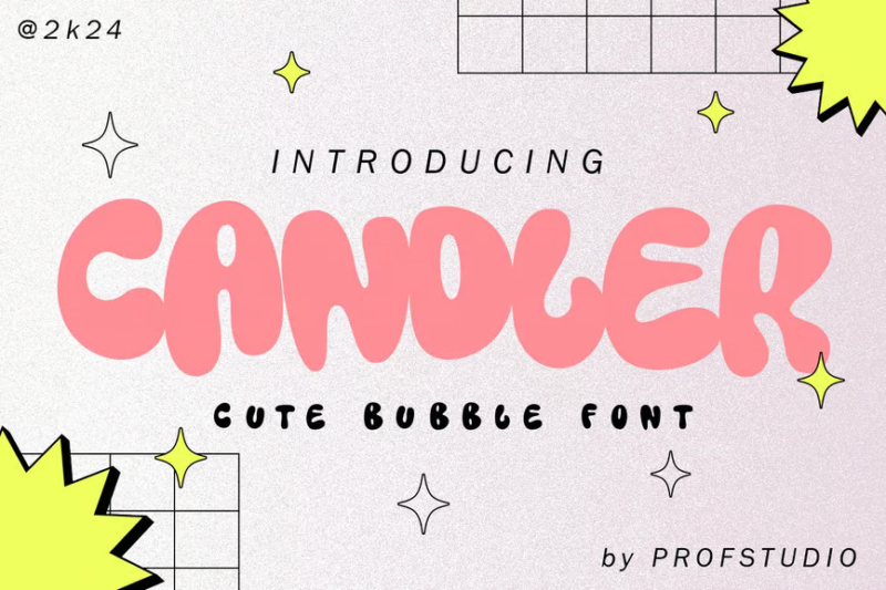 Candler - Bubble Display Typeface