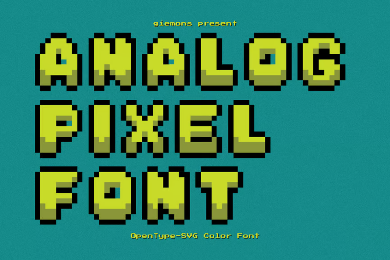 Analog Pixel - SVG Font