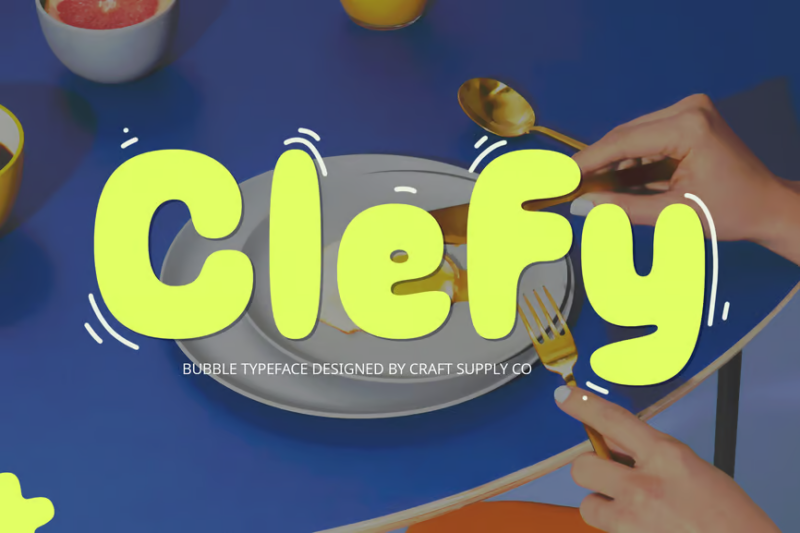 Clefy – Bubble Font