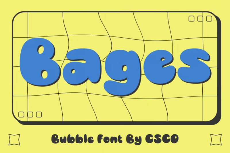 Bages – Bubble Font