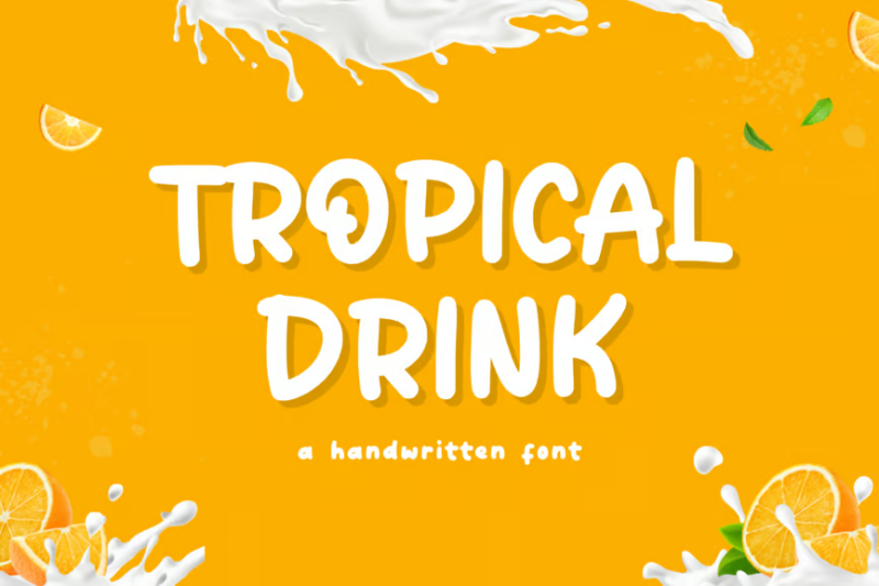 Tropical Drink - Playful Font