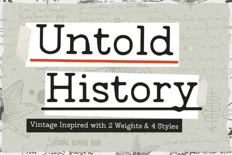 Untold History - Typewriter Font