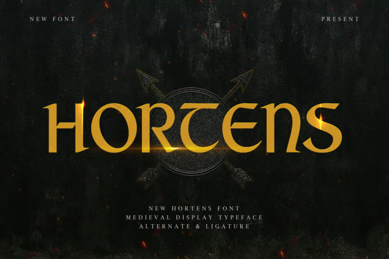 Hortens - Medieval Display Typeface