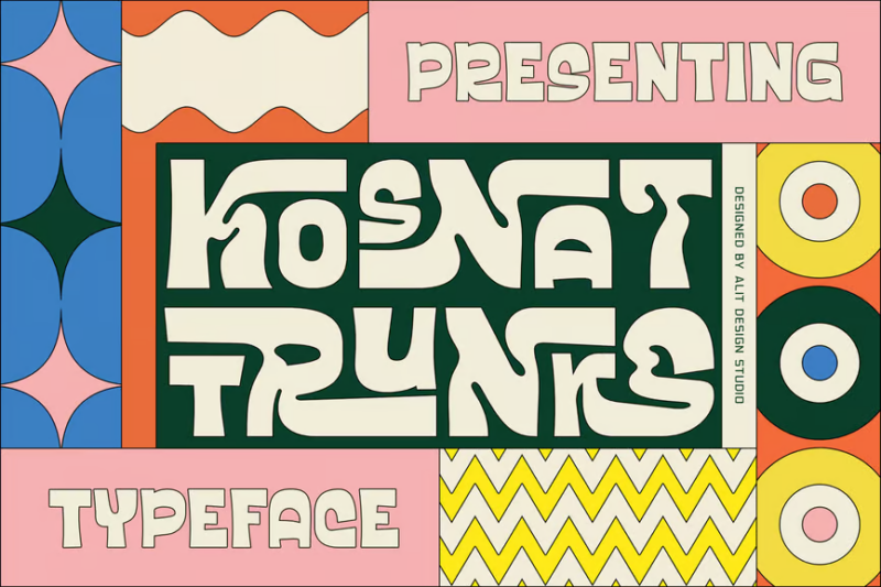 Kosnat Trunks Retro Display Typeface