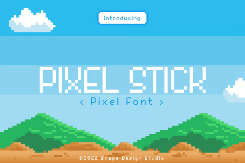 Pixel Stick - Pixel Font