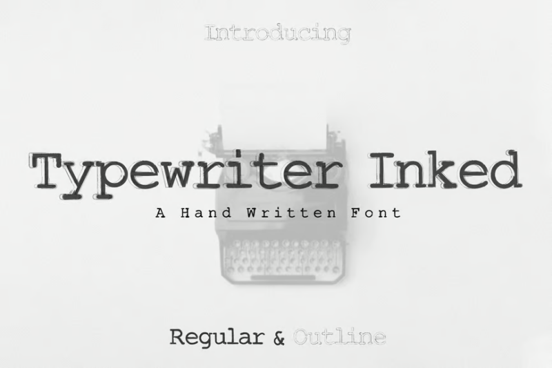 Typewriter Inked Handwritten Typeface