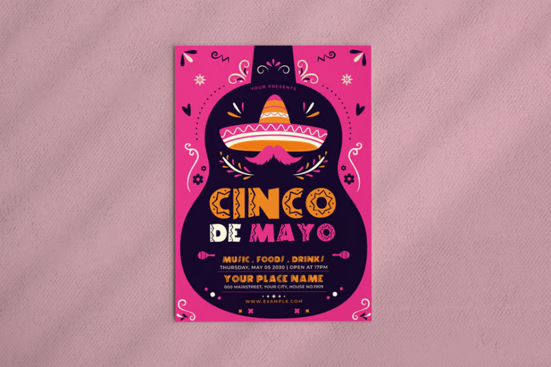 Cinco De Mayo Flyer, Print Templates ft. carnival & de - Envato