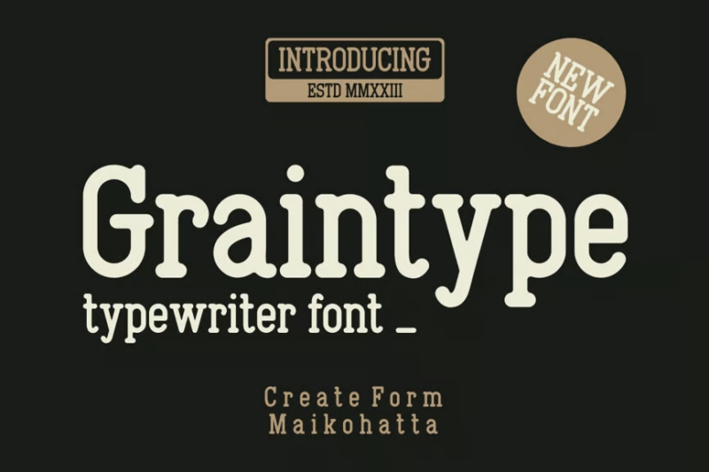 Graintype - Typewriter Font