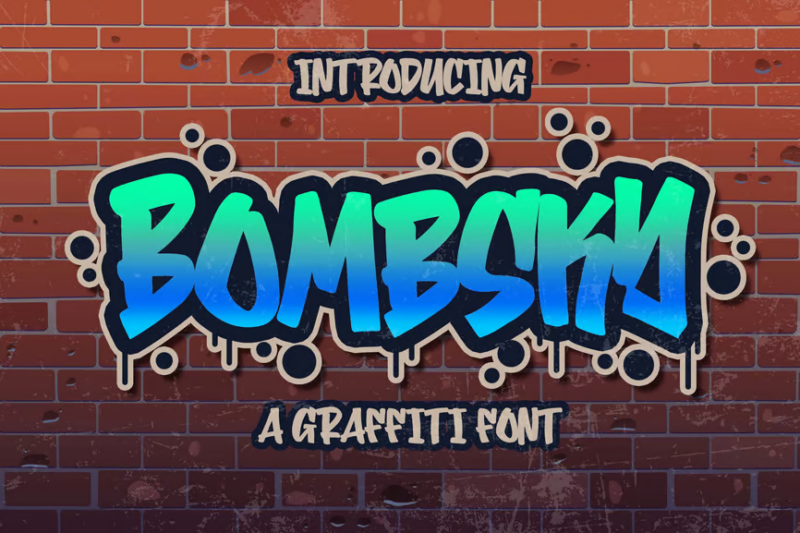 Bombsky Graffiti Font