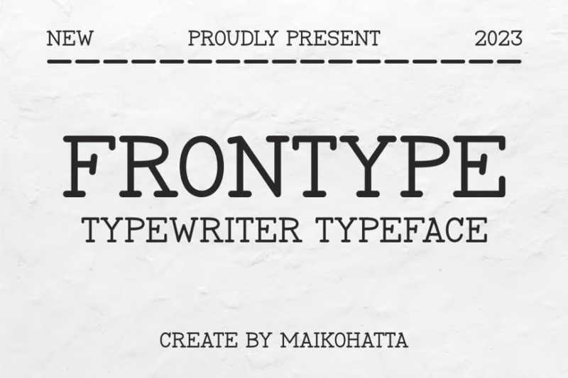 Frontype - Typewriter Typeface