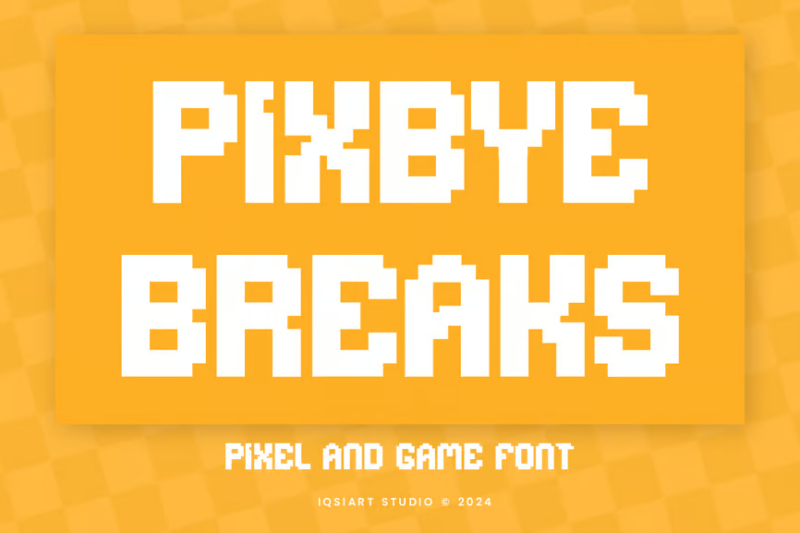 Pixbye Breaks - Game & Pixel Font