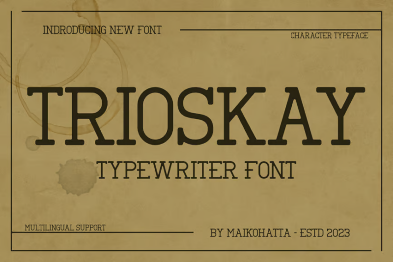 Trioskay - Typewriter Font