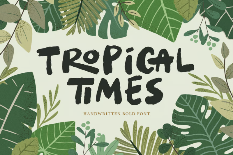 Tropical Times - Handwritten Bold Font