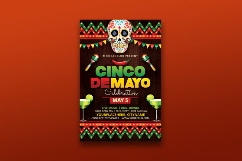 Cinco De Mayo Flyer, Print Templates ft. cinco & mayo - Envato