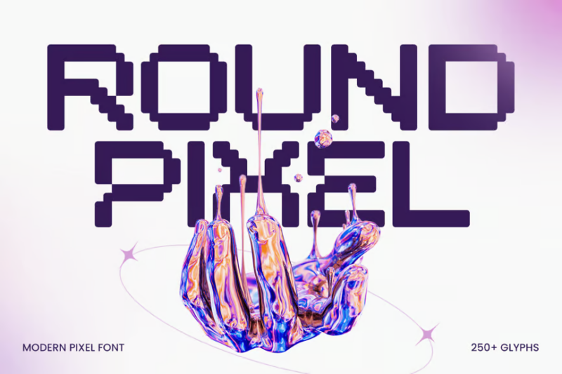 Round Pixel - Bitmap Pixel Font