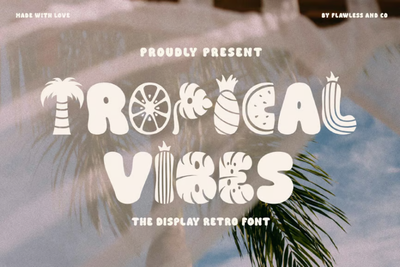 Tropical Vibes - Display Retro Font