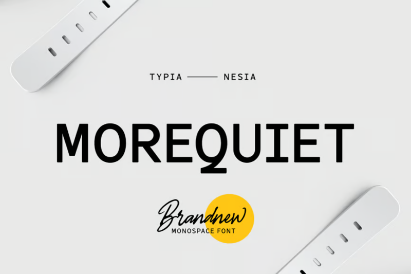 Morequiet - Modern Monospace Typewriter Sans Font