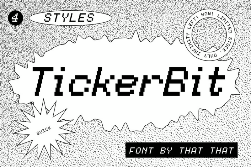 Pixel Font Tickerbit