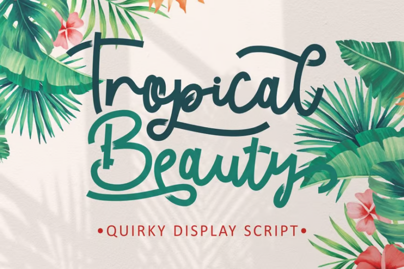 Tropical Beauty - Quirky Display Script Font