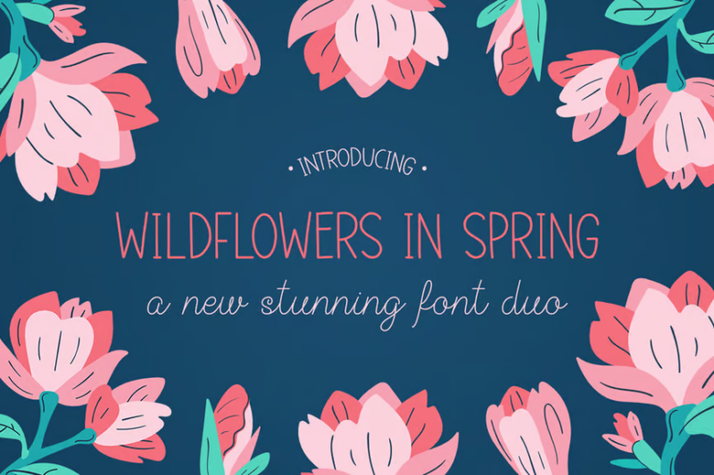 Wildflowers in Spring Font Duo