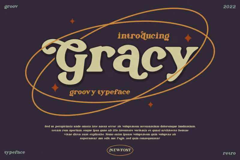 Gracy - Groovy Typeface