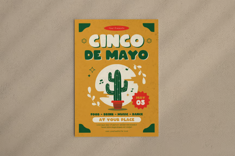 Cinco De Mayo Flyer, Print Templates ft. carnival & de - Envato