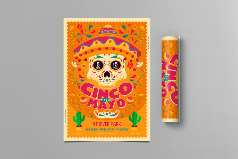 Cinco De Mayo Flyer, Print Templates ft. cinco & mexico - Envato