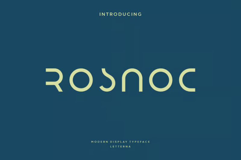 Rosnoc - Modern Futuristic Typeface