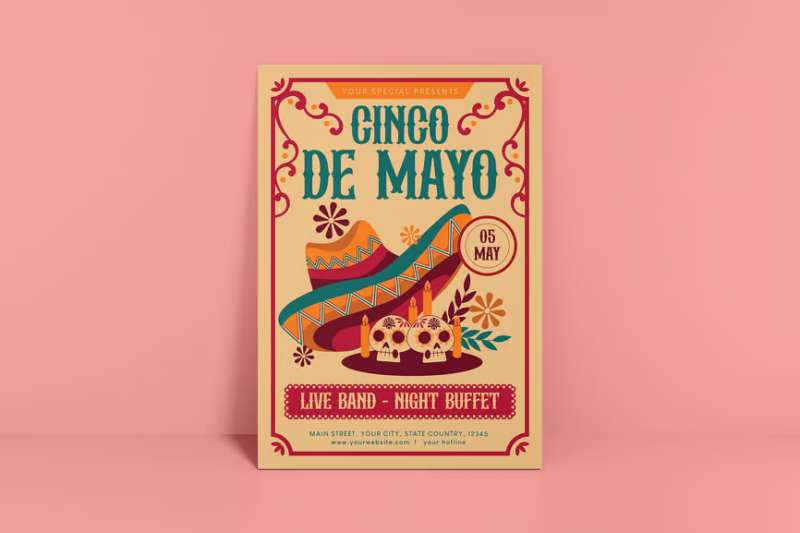 Cinco de Mayo Flyer, Print Templates ft. cincodemayo & poster - Envato