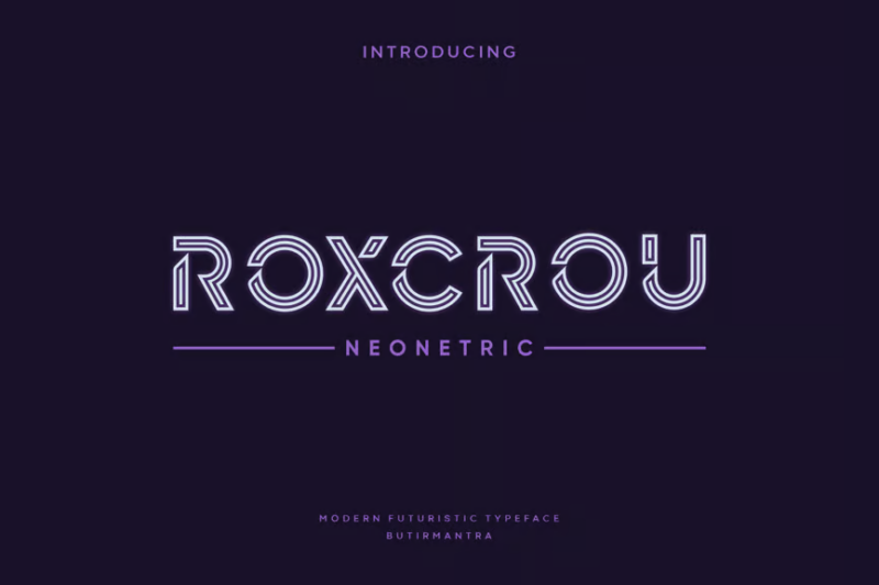 Roxcrou - Futuristic Font