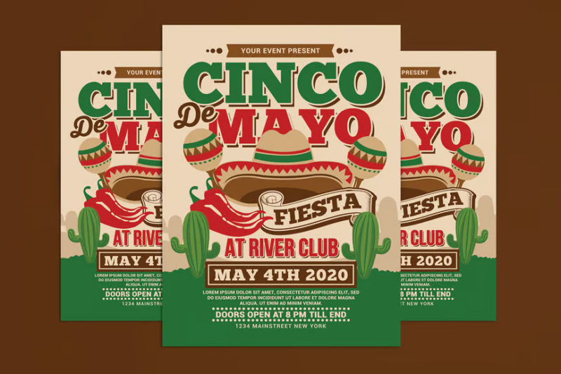 Cinco de Mayo Fiesta, Print Templates ft. cactus & chili - Envato