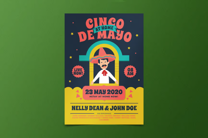 Cinco de Mayo Flyer, Print Templates ft. cinco & mexican - Envato