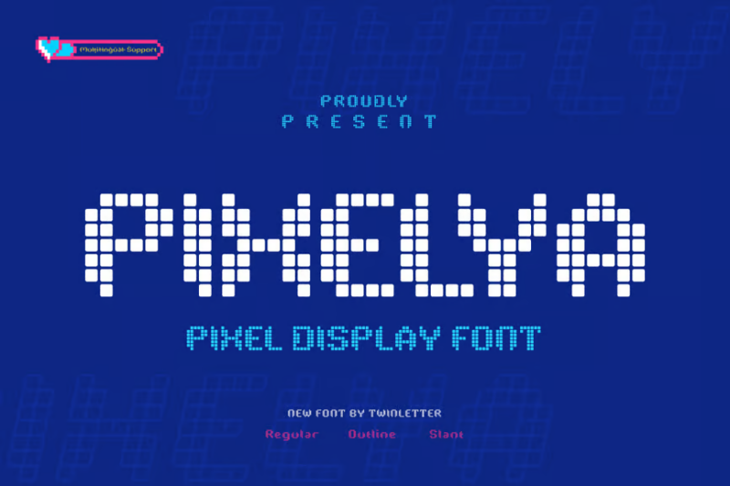 Pixelya - Pixel Display Font