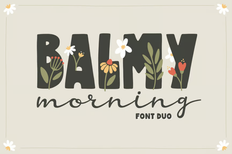 Balmy Morning Font Duo