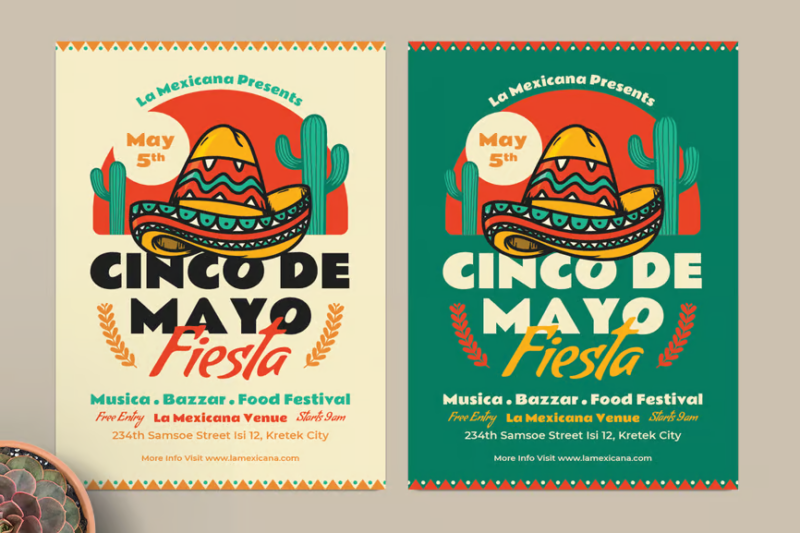 Cinco De Mayo Fiesta Flyer, Print Templates ft. mexico & cincodemayo - Envato