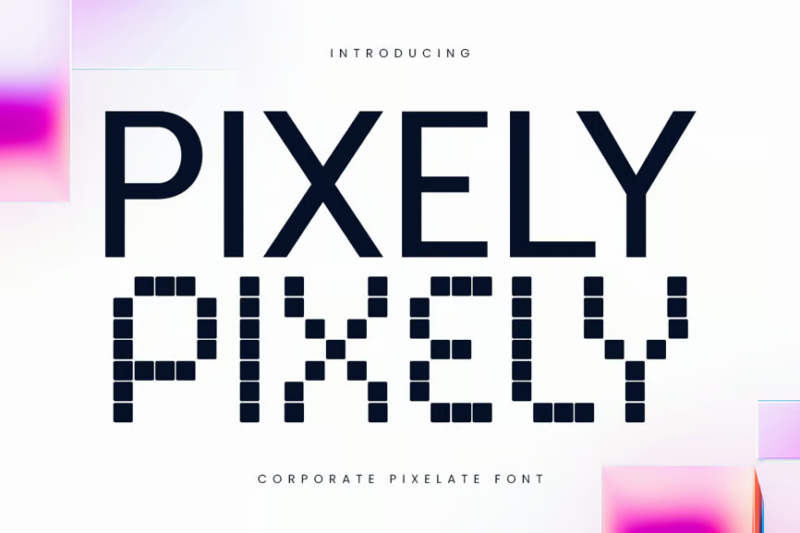 Pixely - Corporate Pixelate Font & Alternate Font