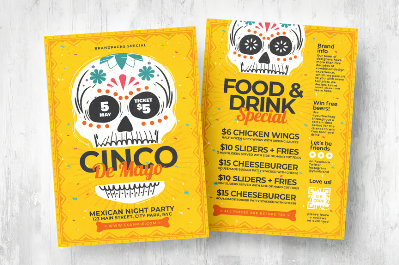 Cinco de Mayo Flyers & Menu Vol.2, Print Templates ft. cinco & mayo - Envato