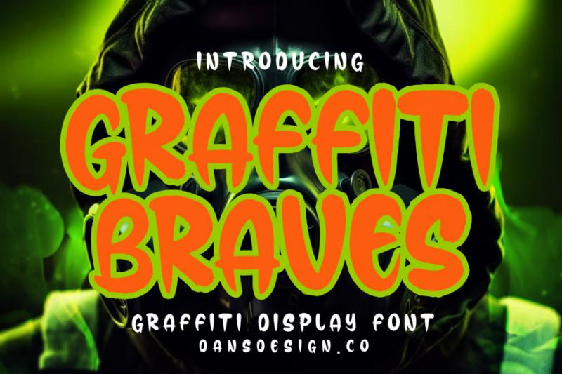 GRAFFITI BRAVES Modern Display Graffiti Font