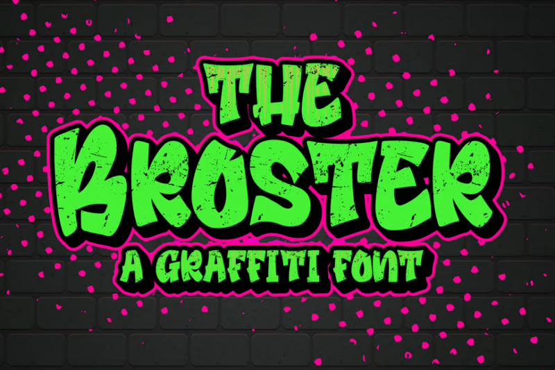 Broster - a Graffiti Font