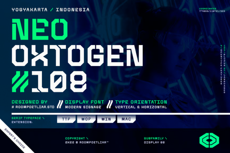 Neo-Oxtogen 108 Font