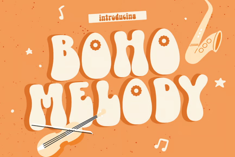 Boho Melody - Groovy Font