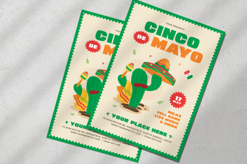 Cinco De Mayo Flyer, Print Templates ft. carnival & de - Envato