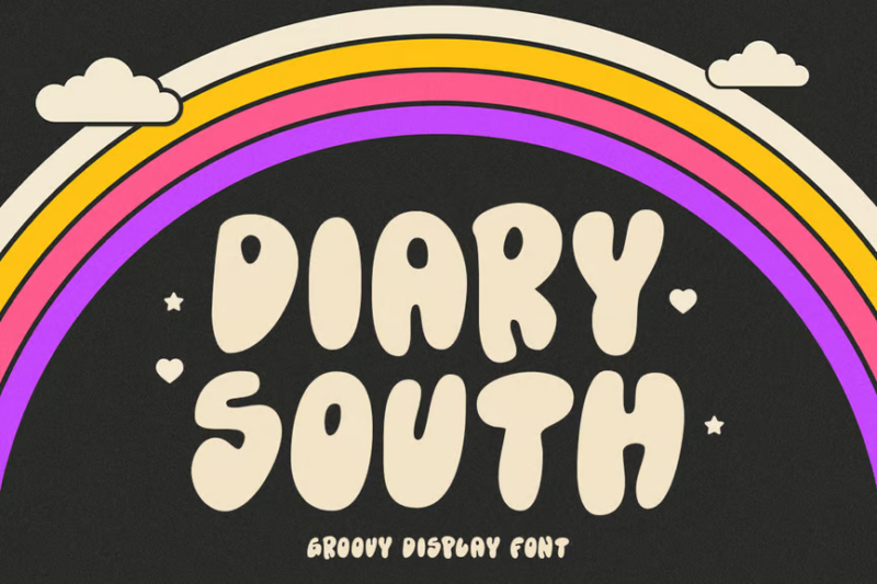 Diary South - Groovy Display Font