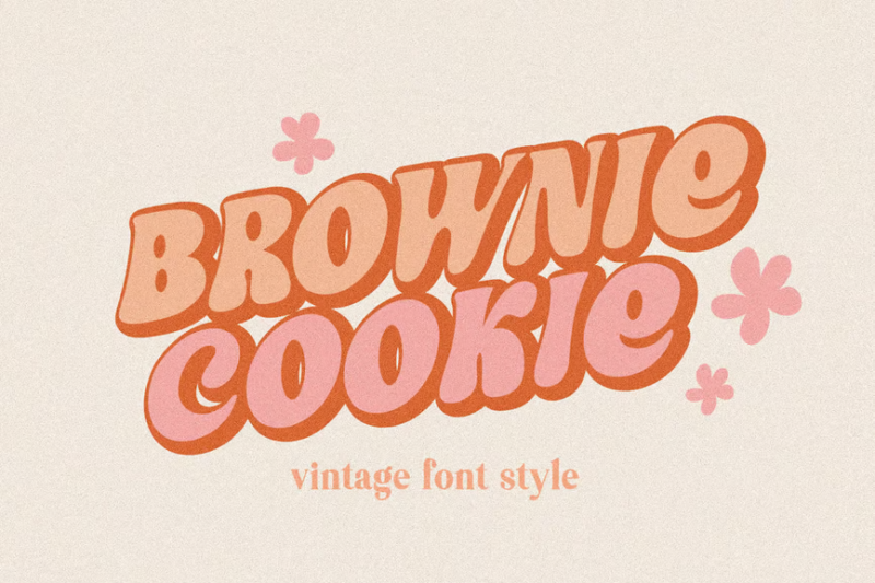 Brownie Cookie Groovy Font