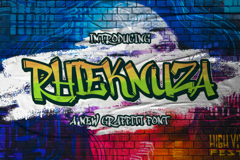 Rhieknuza - Graffiti Font