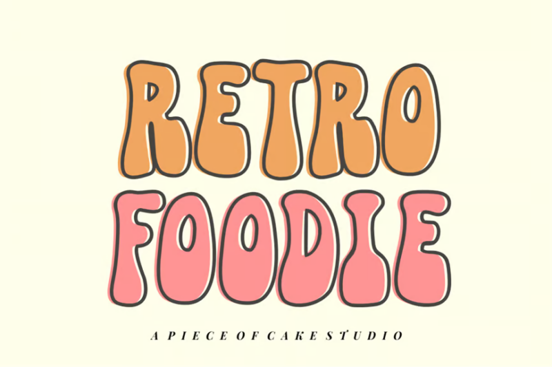 Retro Foodie - A Groovy Font