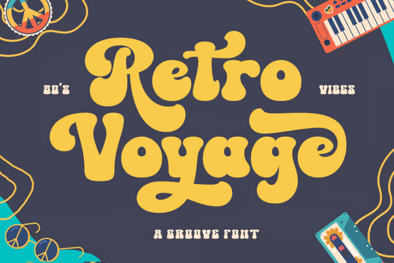 Retro Voyage a Groovy Font