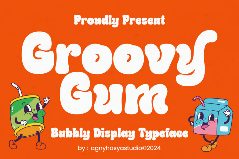 Groovy Gum - A Bubbly Typeface