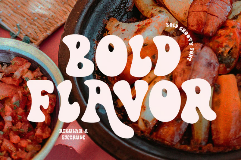 Bold Flavor - Bold Groovy Font