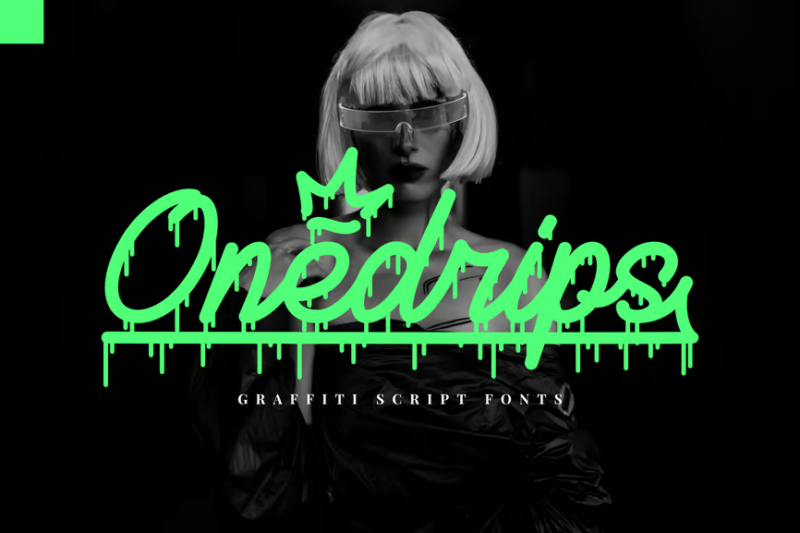 Onedrips - Graffiti Script Fonts